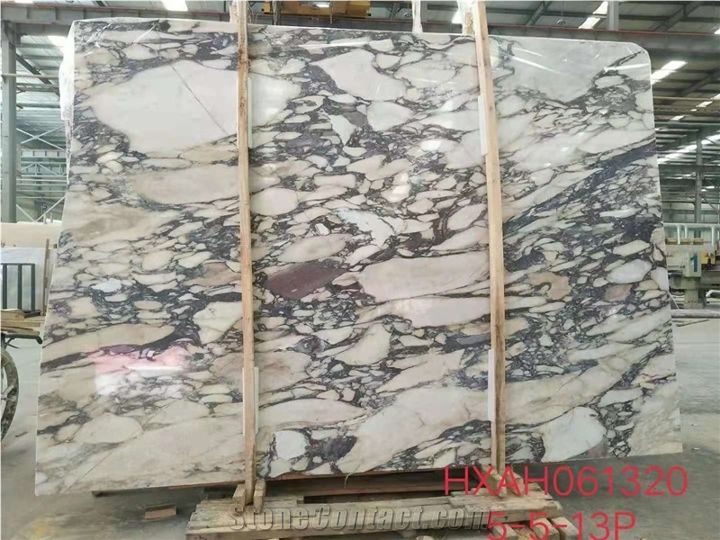 Italy Carrara Purple Marble Polished Wall Cladding Tiles